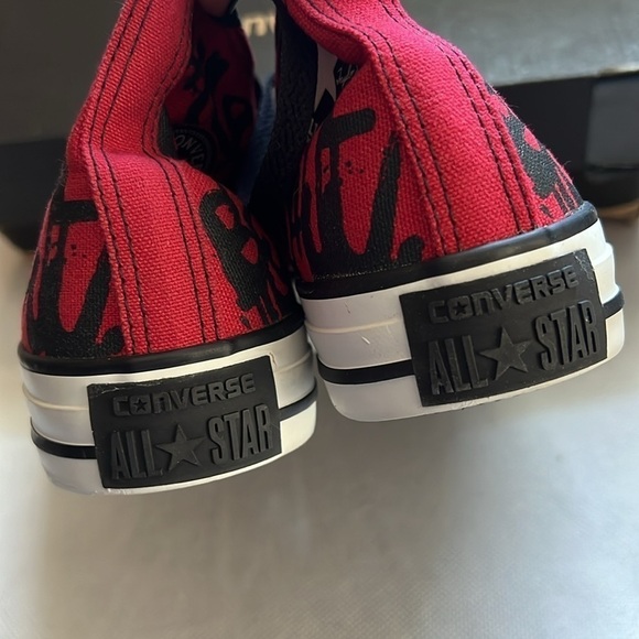 NEW!!! Unisex Converse High Top Chuck Taylor All Star Hi Top Rock Script Red - Picture 5 of 11